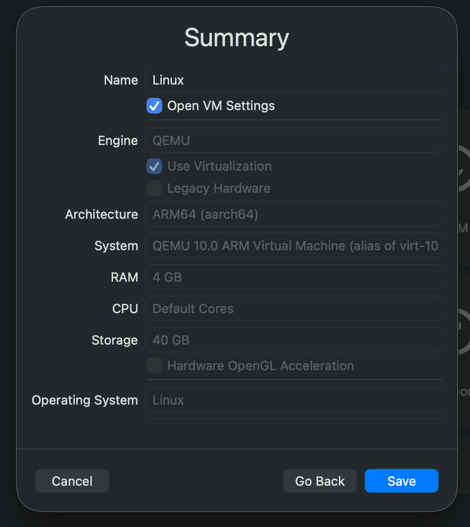 UTM Settings Summary
